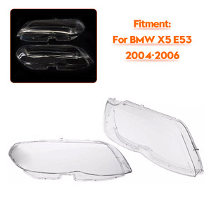 2004-2006 BMW X5 E53 2PCS Front Headlight Glass Clear Cover Generic