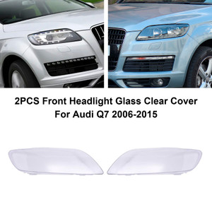 2006-2015 Audi Q7 2PCS Front Headlight Glass Clear Cover Generic
