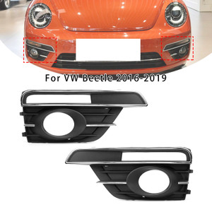 2016-2019 VW Beetle Pair Front Bumper Fog Light Grill Cover Bezel Generic