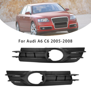 2005-2008 Audi A6 C6 A Pair Of Car Fog Lamp Grilles 4F0807681A 4F0807682A Generic