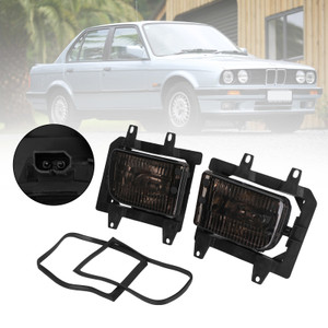 1985-1993 BMW E30 3-Series LH RH Pair Front Bumper Fog Light Without Blubs Generic