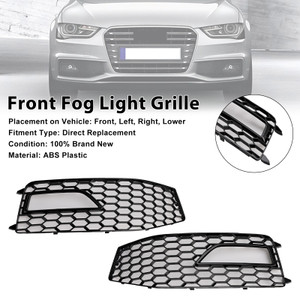 2013-2015 Audi A4 S4 2PCS Bumper Fog Light Lamp Cover Grille Generic