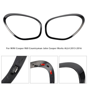 2011-2016 Mini Cooper Countryman R60 2pcs Gloss Black Headlights Ornamental Ring Generic