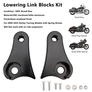 2009-2025 Harley Touring Models with Spring Shocks Lowering Link Blocks Kit Generic