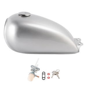 1994-1999 Suzuki GN 125 (NF41A) 4T Retro Gas Fuel Tank Gloss Silver Generic