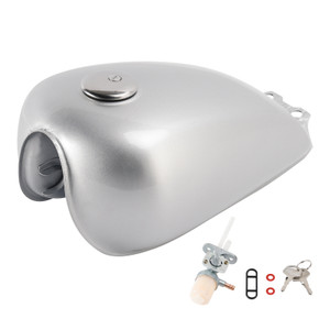 1994-1999 Suzuki GN 125 (NF41A) 4T Retro Gas Fuel Tank Gloss Silver Generic
