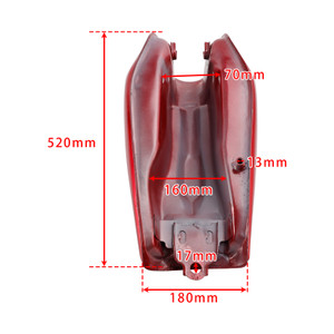 1980-1994 Honda CG125 Retro Gas Fuel Tank Matte Red Generic