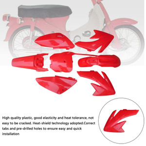 HONDA CRF70 Body Plastic Kit Fender Fairing Red Generic