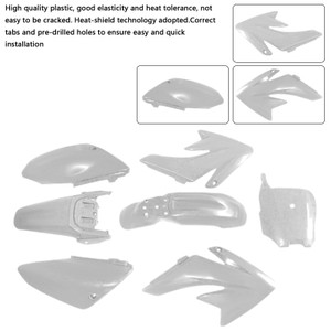 HONDA CRF70 Body Plastic Kit Fender Fairing White Generic