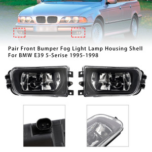 1995-1998 BMW E39 5-Serise Pair Front Bumper Fog Light Lamp Housing Shell Generic