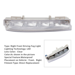 2007-2014 Mercedes Benz W204 S204 W212 LED Daytime Running Right Fog Lights Generic