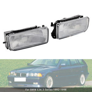 1992-1998 BMW E36 3-Series Pair Front Bumper Fog Light Without Bulbs Generic