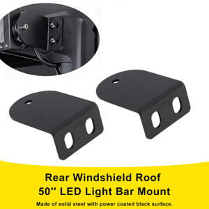2016-2025 Can Am Defender 500/800/1000/Max HD5 8 10 Rear Windshield Roof 50'' LED Light Bar Mount Generic