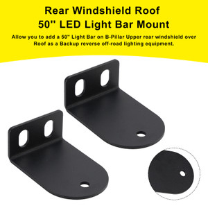 2016-2025 Can Am Defender 500/800/1000/Max HD5 8 10 Rear Windshield Roof 50'' LED Light Bar Mount Generic