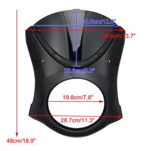 2024-2025 Kawasaki Eliminator 500 Windshield Windscreen Black Generic