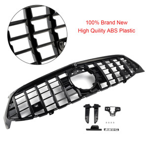 AMG logo Black Front Bumper Grille Grill Fit Mercedes CLA Class W118 C118 2020-2024 GTR