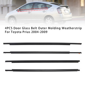 2004-2009 Toyota Prius 4PCS Door Glass Belt Outer Molding Weatherstrip Generic
