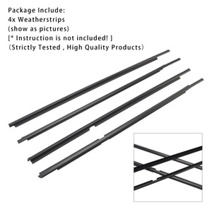 2006-2013 Toyota Yaris Hatchback 4PCS Door Glass Belt Outer Molding Weatherstrip Generic