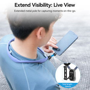Magnetic Mobile Phone Neck Halter Max POV Angle Lazy Holder Live Mobile Phone Elegant Blue Generic