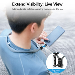 Magnetic Mobile Phone Neck Halter Max POV Angle Lazy Holder Live Mobile Phone Sky Blue Generic