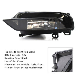 2015-2016 Audi A3 Sedan 1 Pcs Front Left Fog Light Lamps With Bulbs Black and Clear Generic