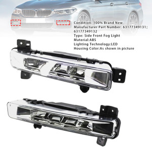 2017-2019 BMW 5 Series 530 540 1 Pcs LED Front Left+Right Fog Light Generic