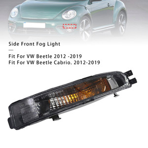 2012-2019 Volkswagen Beetle 1 Pcs Front Bumper Left Turn Signal Light Black and Clear 5C5953041A Generic