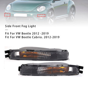 2012-2019 Volkswagen Beetle 1 Pcs Front Bumper Left+Right Turn Signal Light Black and Clear 5C5953041A Generic