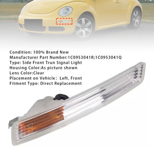 2006-2010 Volkswagen Beetle 1 Pcs Front Bumper Left Turn Signal Light 1C0953041R Generic