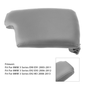 2005-2013 BMW 3 Series E90 E91 E92 E93 M3 Grey Leather Armrest Centre Console Lid Generic