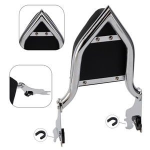 2009-2024 STREET GLIDE Passenger Sissy Bar Backrest Chrome Generic