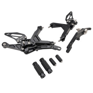 2021-2024 BMW M1000RR Adjustable CNC Rider Rearsets Footrest Foot Rest Pegs Black Generic