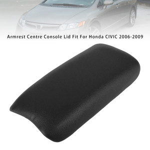 2006-2009 Honda CIVIC Leather Armrest Centre Console Lid Black Generic
