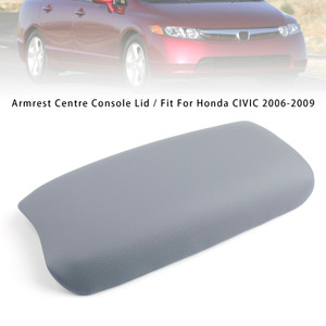 2006-2009 Honda CIVIC Leather Armrest Centre Console Lid Gray Generic