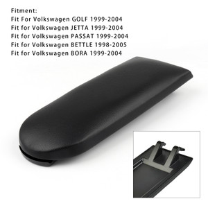 1998-2005 Volkswagen GOLF JETTA PASSAT BETTLE BORA Leather Armrest Centre Console Lid Black Generic