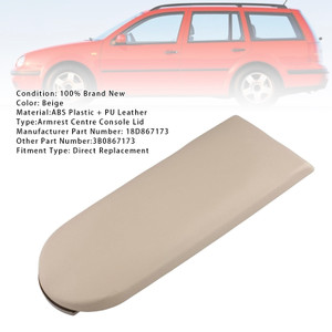 1998-2005 Volkswagen GOLF JETTA PASSAT BETTLE BORA Leather Armrest Centre Console Lid Beige Generic
