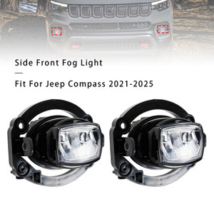 2021-2025 Jeep Compass Pair LED Front Driving Fog Light 68470159AA Generic