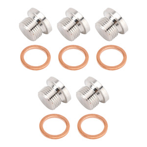 5 Pack 304 Stainless Steel M18 x 1.5mm Inner Hex Head Sensor blanking Plug Cap