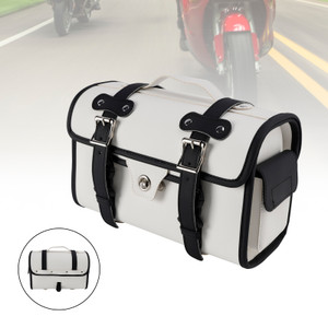 Tail Bag Pu Side Saddlebag Tail Bag Luggage Pouch Storage Black For Motorbike