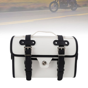 Tail Bag Pu Side Saddlebag Tail Bag Luggage Pouch Storage Black For Motorbike
