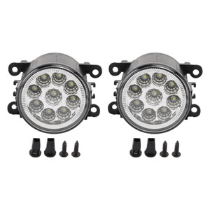2005-2019 Nissan Xterra Pathfinder Frontier Frontier Armada Pair 9 LED Daytime Running Fog Lights Generic