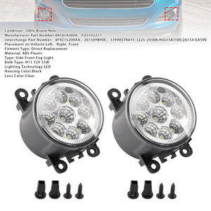 2005-2019 Nissan Xterra Pathfinder Frontier Frontier Armada Pair 9 LED Daytime Running Fog Lights Generic