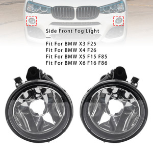 BMW X3 X4 X5 X6 Front Left+Right Fog Light Lamps Without Bulbs Right 63177238788 Black Generic
