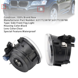 BMW X3 X4 X5 X6 Front Left+Right Fog Light Lamps Without Bulbs Right 63177238788 Black Generic