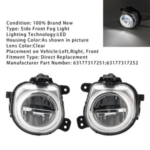 BMW X3 X4 X5 X6 Front Left+Right Fog Light Lamps Without Bulbs 63177238788 Clear Generic
