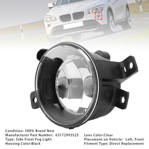2009-2015 BMW E84 X1 1 Pcs Front Left Fog Light Without Bulb 63172993525 Clear Generic