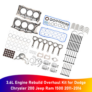 2011-2016 DODGE AVENGER CHALLENGER CHARGER DURANGO GRAND JOURNEY 3.6L Engine Rebuild Overhaul Kit Generic