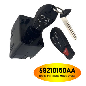 2009-2015 Dodge Ram 1500 2500 3500 Wireless Ignition Switch Node Module w/Keys 68210150AA Generic