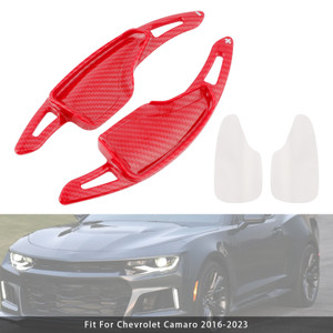 2016-2023 Chevrolet Camaro Steering Wheel Paddle Shifter Extensions Carbon Fiber Red Generic