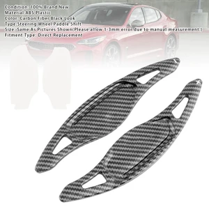 2018-2023 Kia Stinger Steering Wheel Paddle Shifter Extensions Carbon Fiber Black Look Generic